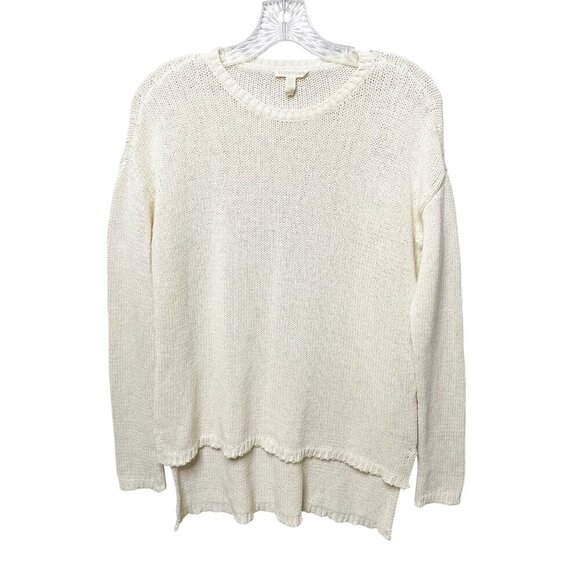 Eileen Fisher Knitted Cream Sweater Tunic Long Sleeve Women’s Size XXS - Picture 8 of 8